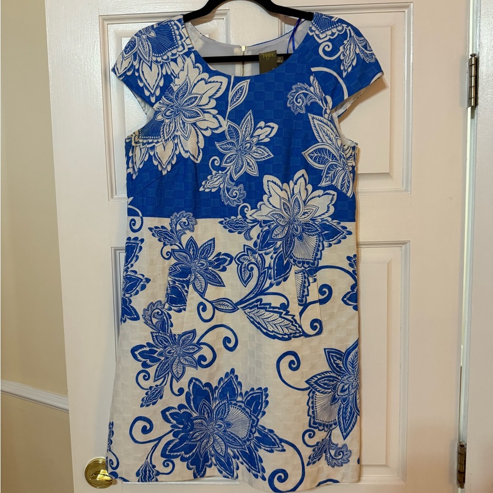 Blue Floral Women's Dress